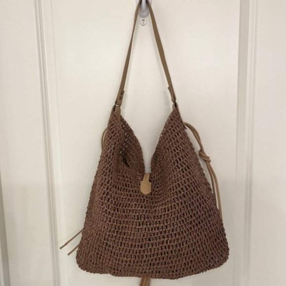 J. Jill Straw Hobo Shoulder Bag (Like New) - Picture 3 of 7